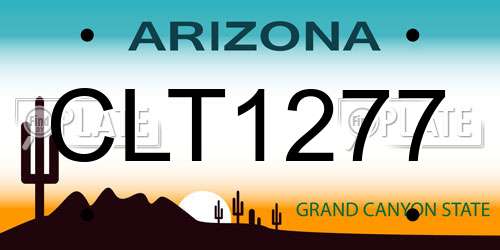 CLT1277 Arizona License Plate