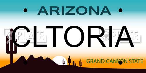 CLTORIA Arizona License Plate