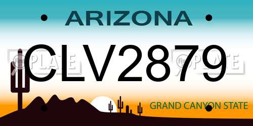 CLV2879 Arizona License Plate