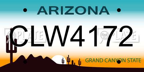 CLW4172 Arizona License Plate