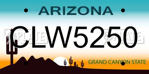 CLW5250 Arizona License Plate