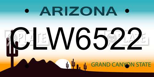 CLW6522 Arizona License Plate