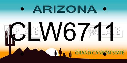 CLW6711 Arizona License Plate