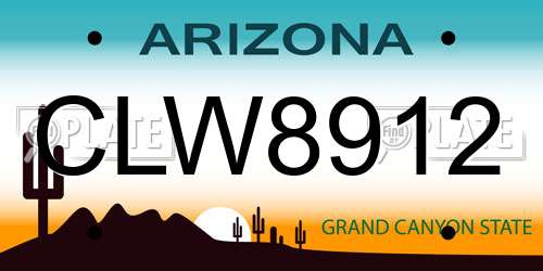 CLW8912 Arizona License Plate