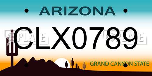 CLX0789 Arizona License Plate