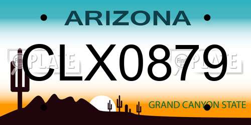 CLX0879 Arizona License Plate