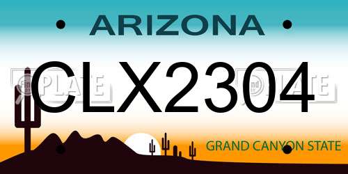 CLX2304 Arizona License Plate