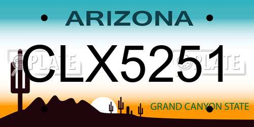 CLX5251 Arizona License Plate