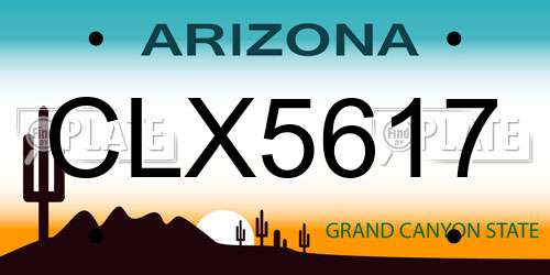 CLX5617 Arizona License Plate