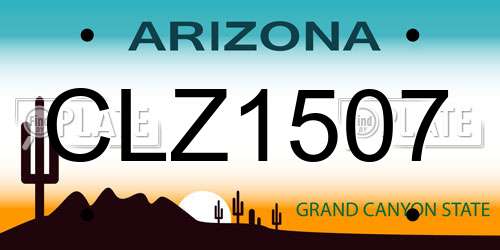 CLZ1507 Arizona License Plate