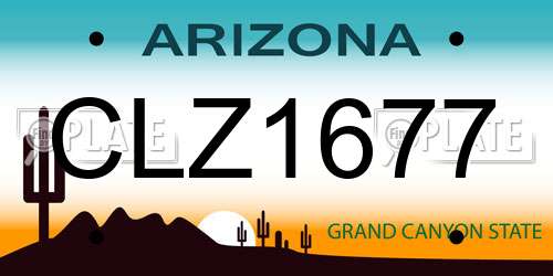 CLZ1677 Arizona License Plate