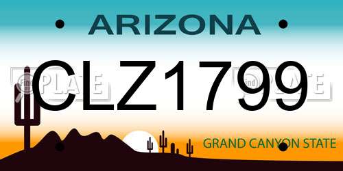 CLZ1799 Arizona License Plate