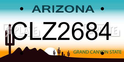 CLZ2684 Arizona License Plate