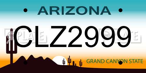 CLZ2999 Arizona License Plate