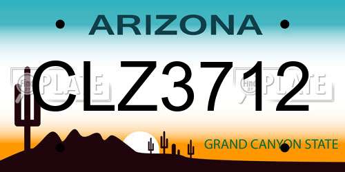 CLZ3712 Arizona License Plate