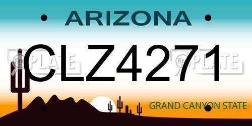CLZ4271 Arizona License Plate