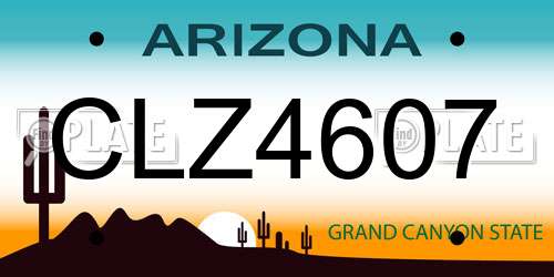 CLZ4607 Arizona License Plate