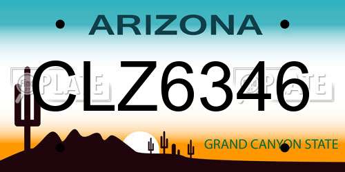 CLZ6346 Arizona License Plate