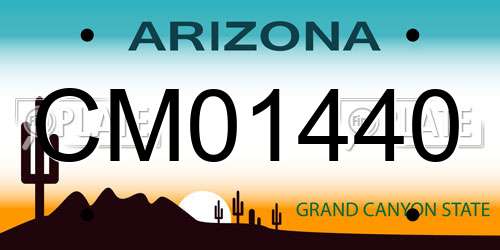 CM01440 Arizona License Plate
