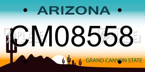 CM08558 Arizona License Plate