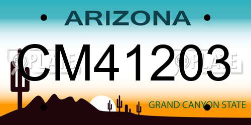 CM41203 Arizona License Plate