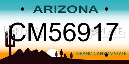 CM56917 Arizona License Plate