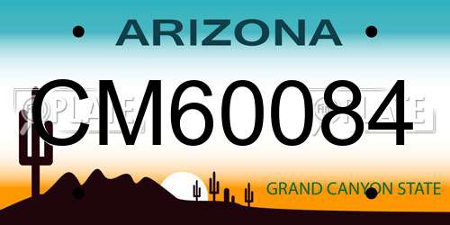CM60084 Arizona License Plate