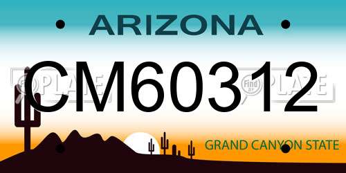 CM60312 Arizona License Plate