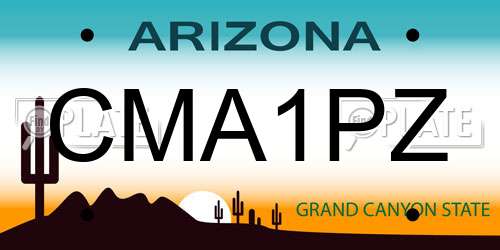 CMA1PZ Arizona License Plate