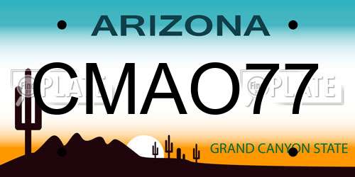 CMAO77 Arizona License Plate