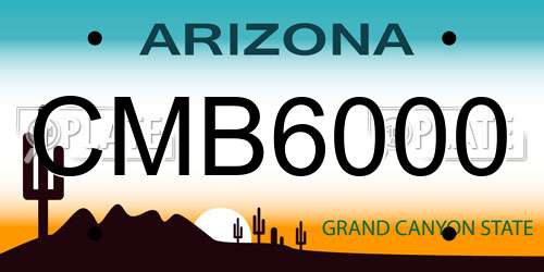CMB6000 Arizona License Plate