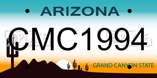 CMC1994 Arizona License Plate
