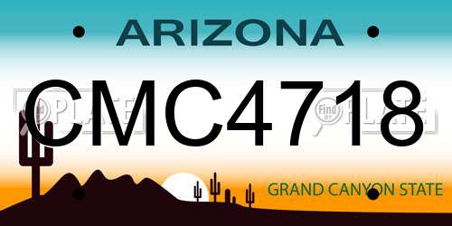 CMC4718 Arizona License Plate