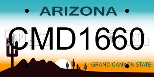 CMD1660 Arizona License Plate