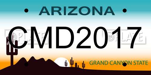 CMD2017 Arizona License Plate