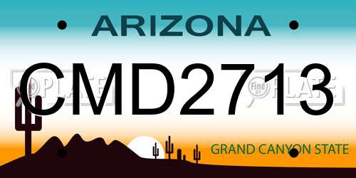 CMD2713 Arizona License Plate