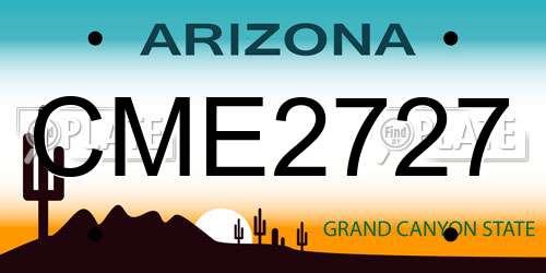 CME2727 Arizona License Plate