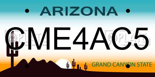 CME4AC5 Arizona License Plate