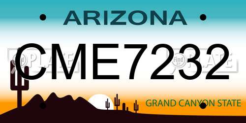 CME7232 Arizona License Plate