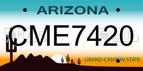 CME7420 Arizona License Plate