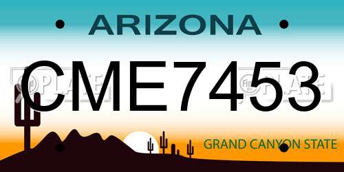 CME7453 Arizona License Plate