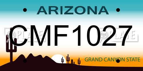 CMF1027 Arizona License Plate