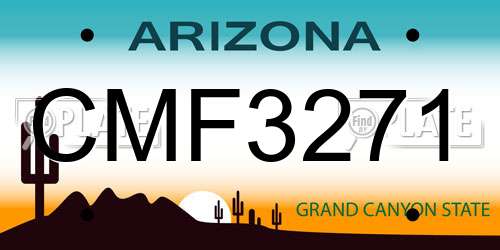 CMF3271 Arizona License Plate