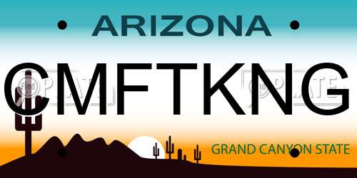 CMFTKNG Arizona License Plate