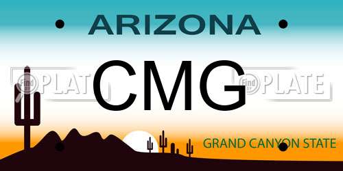 CMG Arizona License Plate