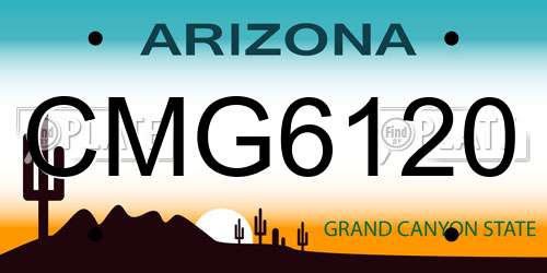 CMG6120 Arizona License Plate