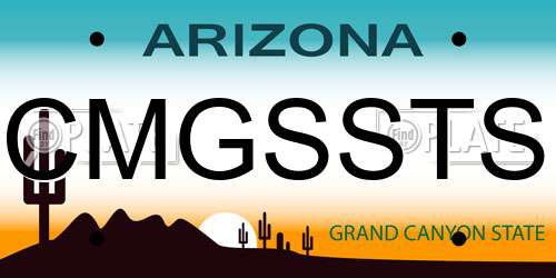 CMGSSTS Arizona License Plate