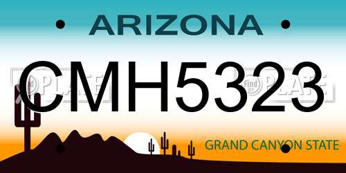 CMH5323 Arizona License Plate