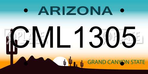 CML1305 Arizona License Plate