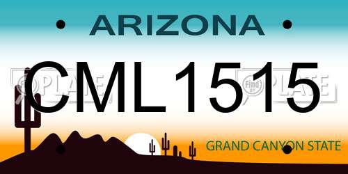CML1515 Arizona License Plate
